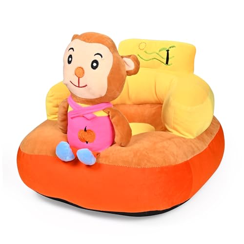 Image of BESTIES Cotton Toddlers Training Seat Baby Safety Sofa Dining Chair /Learn To Sit Stool (Monkey Sofa Chair), Standard Sofa