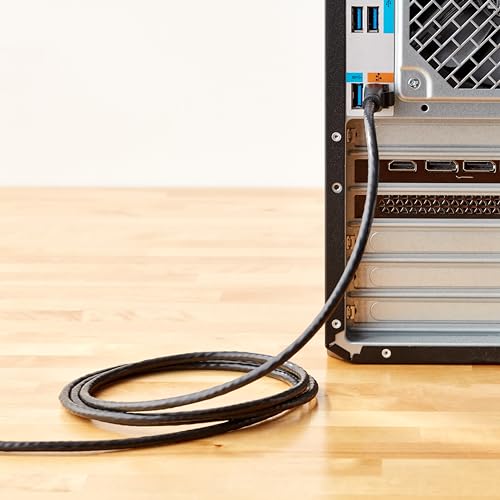 Amazon Basics Cable de Red Ethernet con Conectores RJ45 (Cat. 6, 1000 Mbit/s, 1.5 m) - 5 Unidad, Negro