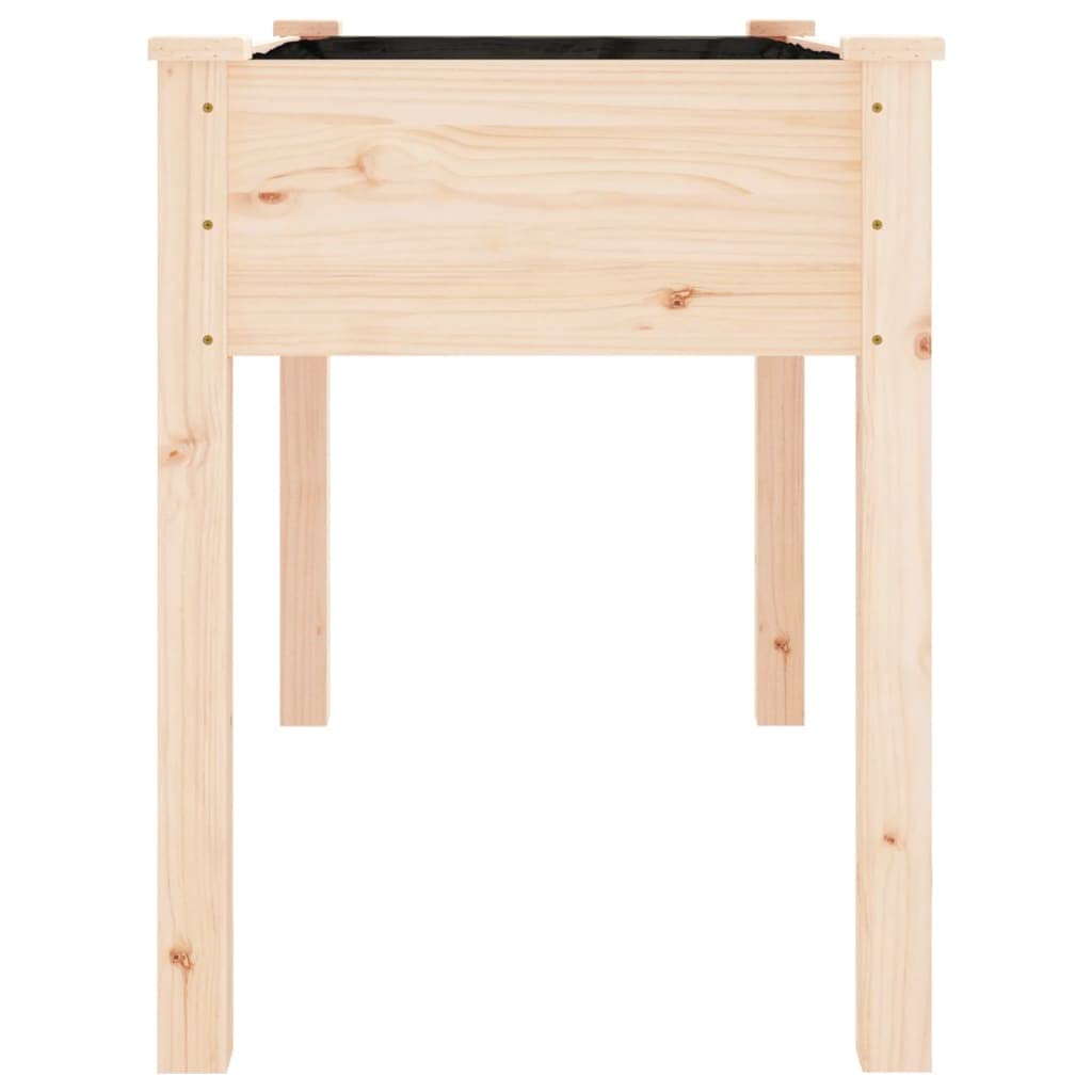 Jardinière avec Doublure en Bois Massif de Sapin 118 x 59 x 76 cm, bac Plante avec Drainage et réserve Eau, Pot Cache pour Balcon terrasse Jardin, Culture Fleurs Herbe aromatique