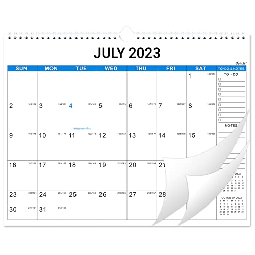 2023-2024 Wall Calendar - 18 Monthly Wall Calendar, Jul. 2023 - Dec. 2024, 15" X 11.5", Large Blocks With Julian Dates, Twin-Wire Binding, Suitable For Hanging On The Wall #TOP2
