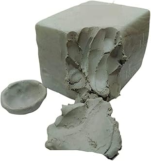 Terracotta/Natural/Shadu/Modelling Clay Dough Grey (2Kg) for Eco-Friendly Ganesha, Figurines, Sculptures, Jewellery, Pottery, & Childrens Play,Wet Clay,Standard