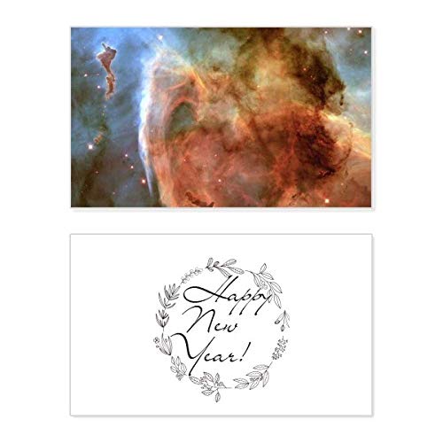 Tarjeta conmemorativa de Año Nuevo Nebulae azul: elegancia para tus deseos