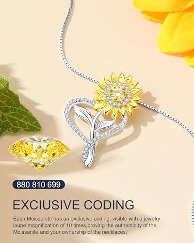 Sunflower Necklaces for Women, Wedding Anniversary Birthday Mothers Day Gifts for Wife You Are My Sunshine Women's Jewelry Girlfriend Grandma Mom Daughter3