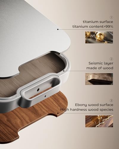 Tabla de cortar rectangular Titanium y madera Armorbear miniatura 5