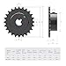 FOCMKEAS 25 Tooth Roller Chain Sprocket B Type Hardened Teeth, 25 Chain Sigle Strand 1/4-Inch Pitch, 10x9mm D Bore Black Oxide C45 Carbon Steel with Fasten Screws for 04C Chain