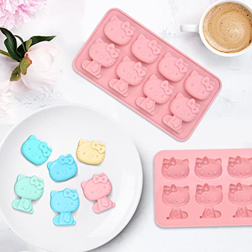 image for DC QZHMKJ PET Hello Kitty Silicone molds,Small ice mold,Chocolate tray