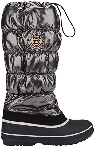 Schreuders Sport Women's Winter-Grip Canadian Moon Snow Boot, Black/Anthracite, Size 41