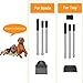 LUFFWELL Pooper Scooper, Metal Aluminum Tray and Spade Poop Scoop Set with Adjustable Stainless Steel Long Handle, Pet Waste Removal Heavy Duty Poop Scooper (Tray&Spade, Small)