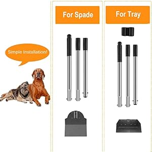 Pooper Scooper, Metal Aluminum Tray and Spade Poop Scoop Set with Adjustable Stainless Steel Long Handle, Pet Waste Removal Heavy Duty Poop Scooper (Small Tray&Spade) Pooper Scooper, Metal Aluminum Tray and Spade Poop Scoop Set with Adjustable Stainless Steel Long Handle, Pet Waste Removal Heavy Duty Poop Scooper (Small Tray&Spade)