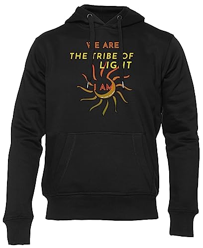 Sweat à capuche homme femme Tribe of Light noir sweat-shirt unisexe manches longues