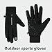 Qinlenyan 1 Pair Winter Cycling Gloves Windproof Waterproof Touchscreen Gloves Anti-Slip Thermal Gloves Cold Weather Gloves for Men Women Full Finger Motorcycle Riding Gloves Black M