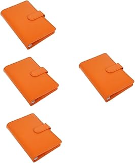 NOLITOY 4 Pçs Caso De Contabilidade Bloco De Notas Escudo Protetor Planejador Secreto Bloco De Notas De Couro Pasta Pasta De Bolso Pasta Cinza Bolsa Pu Bloco De Notas A6 Adesivo Folha