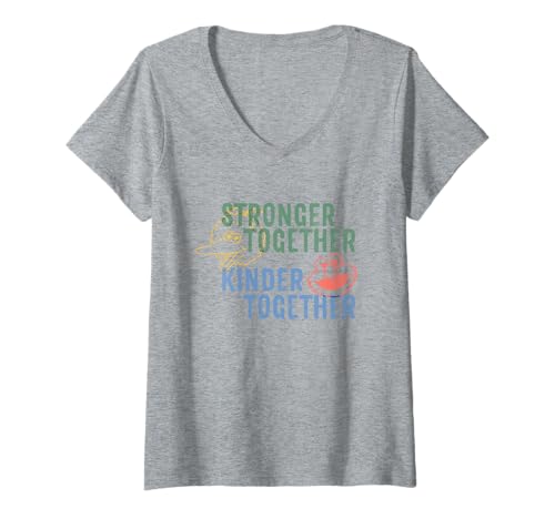 T-shirt Sesame Street col en V pour femme haut Kinder Together