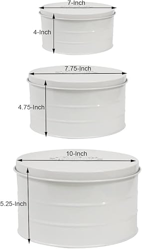 Miniatura 2 de Juego de 3 recipientes para galletas para tartas, hecho en casa, juego de contenedores de almacenamiento