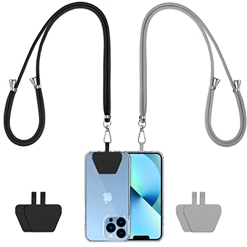 Cell Phone Lanyard 2 Pcs-1 Pcs 30"(Neck Strap×1)+8"(Wrist Strap×1) Black - Photo 40 sur 115
