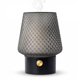 MULIN Diffusore di Oli Essenziali in Vetro, 100ML Diffusore Aromaterapia ad Ultrasuoni Ultra Silenzioso, 7 Colori LED, Senza BPA, Profumatore Ambiente per Relax e Benessere