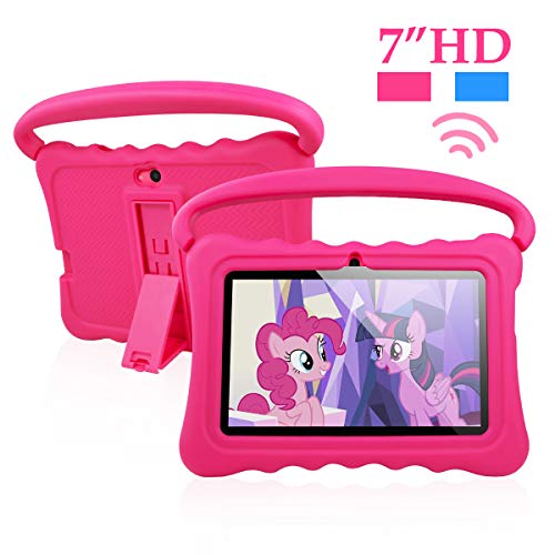 Tablet PC Giocattolo IPS HD 7 Pollici Quad Core Android 8.0 Tablet PC per Bambini - Certificato GMS 1GB RAM 16GB ROM WIFI con Custodia Portatile in Silicone Prova di Bambino Portatile per Regalo