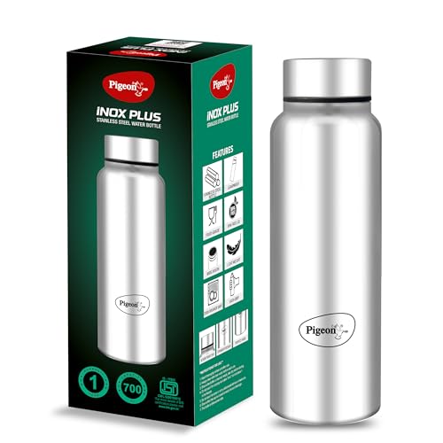 Pigeon by Stovekraft Inox Hydra Plus Stainless Steel Drinking Water Bottle 700 ml - Silver (1 year Warranty)