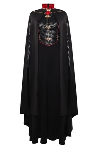 Feeriay Rhaenyra Costume Queen Rhaenyra Cosplay Dress Cloak Cape Outfits for Adults Women Halloween Party