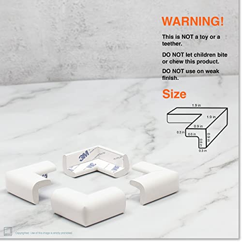 roving cove slim-fit corner edge protector for baby proofing small 15ft edge 4 corners furniture safety bumper guard soft nbr rubber foam 3m adhesive oyster white off white
