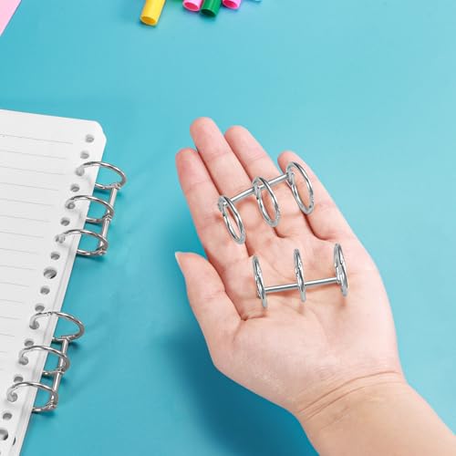 10-Pack 3-Ring Metal Loose Leaf Binders Book Rings,20mm Inner Diameter,Perfect for DIY Travel Journals, Photo Albums, Document Binding, and Craft Projects (Durable & Stylish)