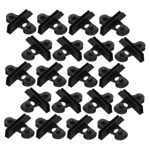 Milisten 20個 水槽仕切りクリップ 水槽 ネット 水族館の仕切りクリップ 水族館ツールオーガナイザー 水槽 板 水族館の蓋クリップ 水族館の水槽の仕切り 水槽の供給 Abs Black