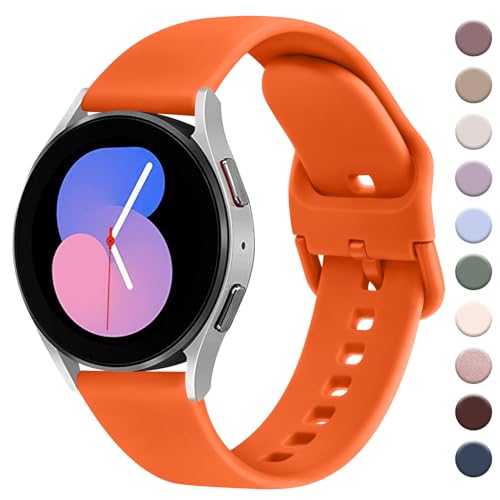 AK Correa deportiva de silicona suave ajustable para Samsung Galaxy Watch 5 de 40 mm y 44 mm / Galaxy Watch 5 Pro de 45 mm, 20 mm, correa deportiva de silicona suave ajustable para Galaxy Watch 5,