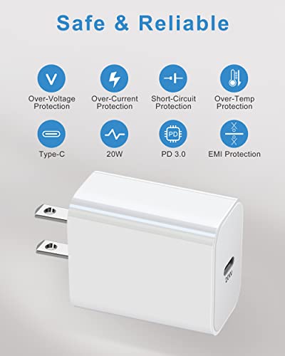 image for Iririki iPhone 14 13 12 11 Fast Charger[Apple MFi Certified], 2Pack Ap