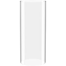 Borosilicate Glass Candle Holder, Clear Glass Chimney, Hurricane Candle Holder - Diameter 3", Height 8