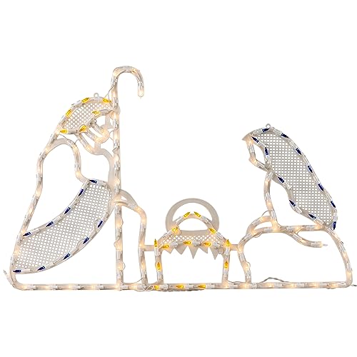 Lighted Holy Family Nativity Scene Outdoor Christmas Decoration - 30"