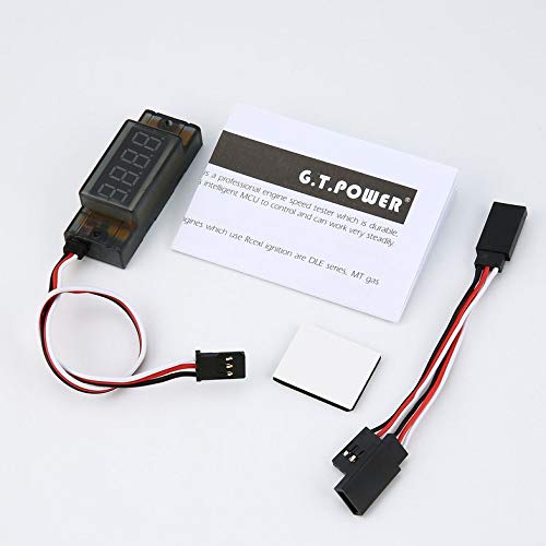 CamKpell GT Power RC Model Use Ignition Mini Tachometer Singal Trigger for Motor RPM Revolutions Speed Measurement Meter Tachometer - Gray