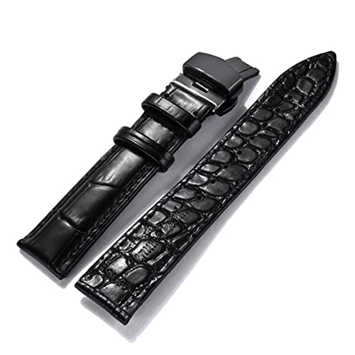 Bracelet de montre en alligator cuir souple dimensions 18 19 20 21 22 mm