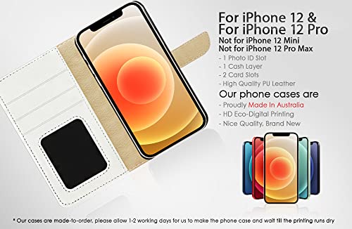 For Iphone 12, Iphone 12 Pro, Designed Flip Wallet Phone Case Cover, A24818 Halloween Horror Skull 24818 #TOP1