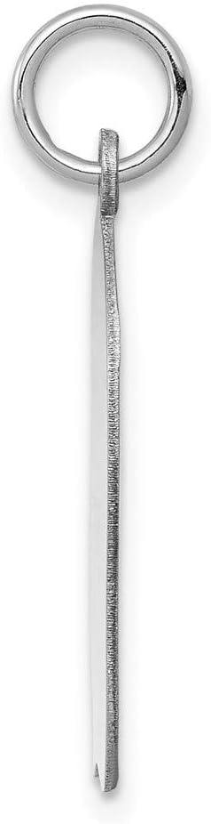 Charm Pendant 14K White Gold Girl Left-Facing 27 mm 17