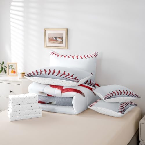 Image of Feelyou Baseball Comforter Set King Size Kids Boys Girls 7 Piece