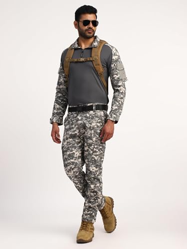 Image of MOUNTMILLER Mens Full Sleeve Ripstop Tactical Polo T-Shirt | UV Protective| Ideal for Hiking & Trekking, Outdoor
