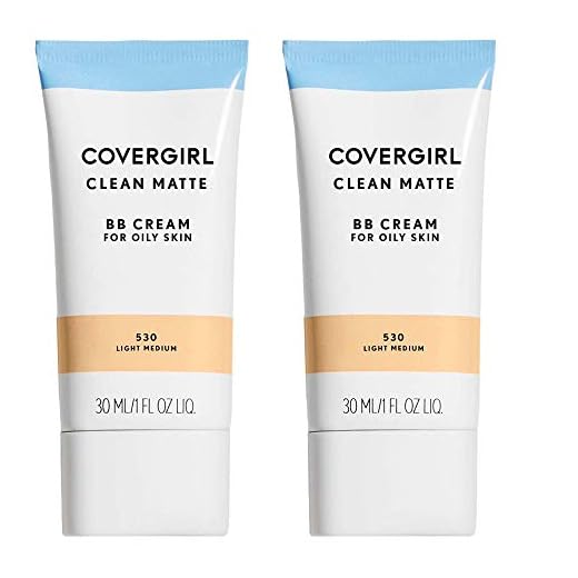 COVERGIRL Clean Matte Bb Cream for Oily Skin, Light Medium 530, 1 Fl Oz (2 Count)