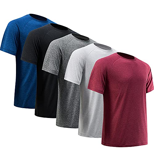 MLYENX Men's Workout Shirts Athletic Wear Moisture Wicking, Quick Dry