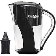 Reshape Water 10- Cup Pitcher with 6-Stage Filter. Removes Fluoride, Chlorine, Lead, and Other Volatile Organic Compounds. Increases PH. Improves Taste. Replacement Filters Cost 25% to 33% Less.