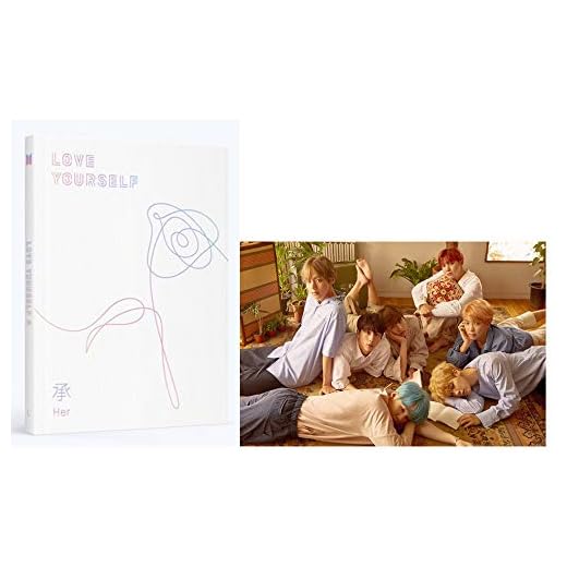 BTS Love Yourself Her (L Version) Album Bangtan Boys CD+Poster+Photobook+Photocard+Mini Book+Sticker Pack+Gift (Extra 6 Photocards and 1 Double-Sided Photocard Set)