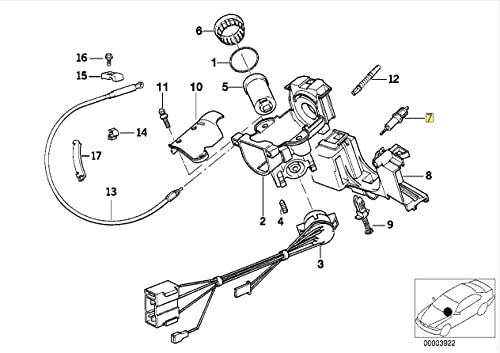 Solución al fallo de claxon en BMW E34 y E36 con el pin de carbono original 32311158475 2