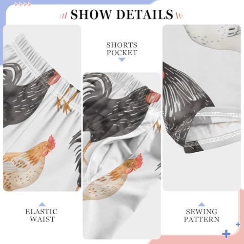 ZZXXB Cock and Eggs Boys Long Pants Soft Trousers Elastic Waist Kids Lounge Bottoms with Pockets S-XL4