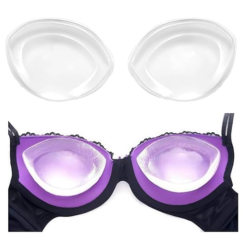 1 Par inserciones de sujetador de silicona almohadillas de mama potenciador de senos almohadillas de moldeo de senos gel inserciones de brasier push up, para trajes de baño bikini añade 1 2 tazas
