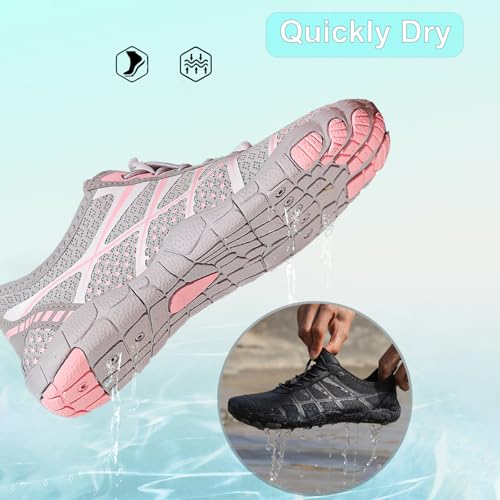 Image of Hike Barefoot Shoes Women Men Pro Water Footwear Wide Toe Box Non-Slip Unisex Athletic Outdoor Running Shoes