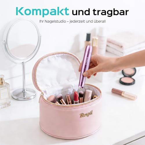 COSLUS Elektrische Nagelfräser für Gelnägel: 20000 u/Min Draht Einstellbare Geschwindigkeit and Drehrichtung Maniküre und Pediküre set，Nagelfeile Fräser für Gelnägel Acrylnägel (Lila)