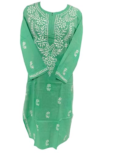 Image of Women Fashion Lucknowi Chikankari Pure Cotton Handwork Kurti for Women Girl