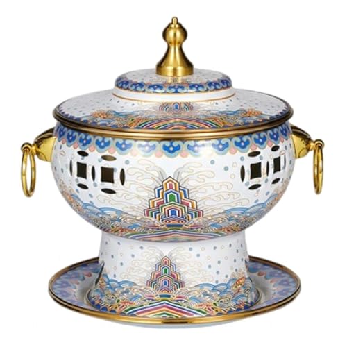 Olla china de cobre para fondue y hot pot pequeña miniatura 1
