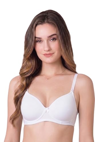 Image of Van Heusen Women's Cotton T-Shirt Bra|16 Hour Comfort|Everyday Bra|Breathable Perforated Cups|Anti Bacterial Tech|Sweat Absorbent|Padded|Wireless|Coverage|No Slip Soft Straps|Detachable Straps