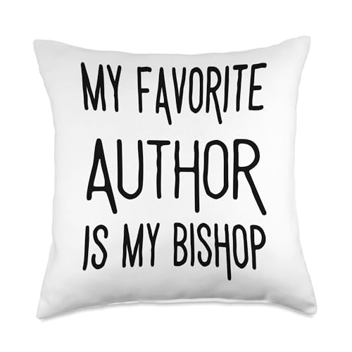 My favorite author is my bishop church National Authors Day Throw Pillow