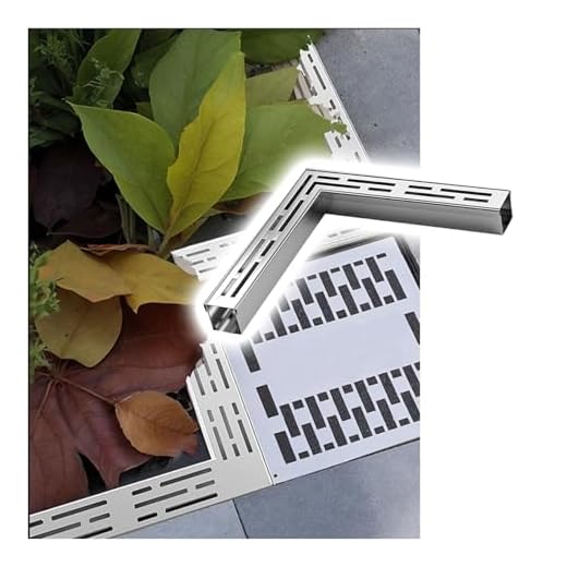 Kit di scarico ad angolo di 90 gradi, sistema di drenaggio a canale di trincea in acciaio inossidabile per coperture per grondaie per cortile, giardino, terrazza e bagno